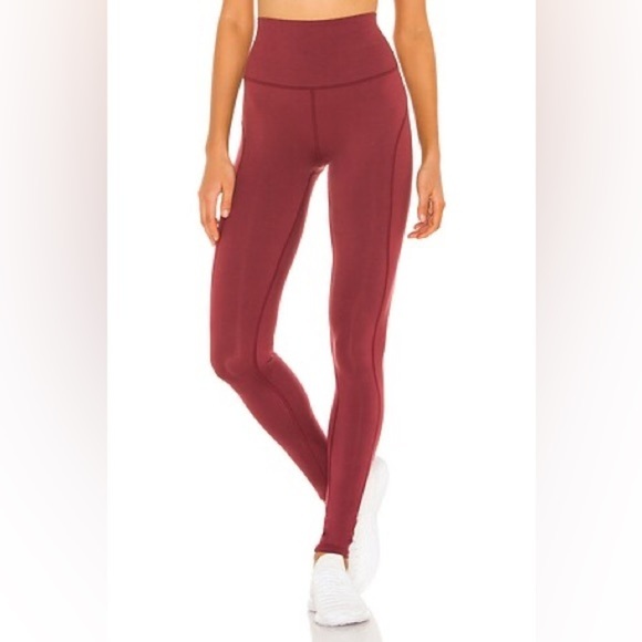 Free People Movement Good Times High Ruse Maroon Red Leggings Size Small - Picture 1 of 16